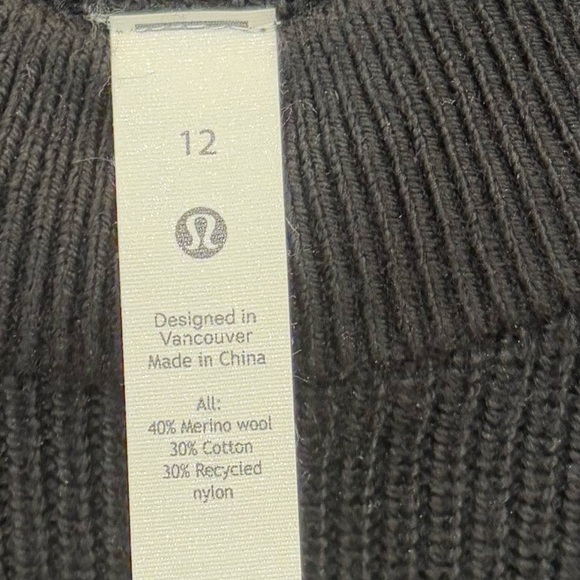 Lululemon Merino Wool-Blend Ribbed Crewneck Sweater - Picture 3 of 4